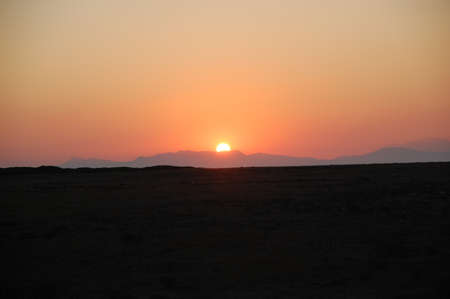 This stock photo is from the sunrise at the south Crete Island in Greece during summertime.の写真素材