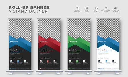 Modern business creative roll up banner designのイラスト素材