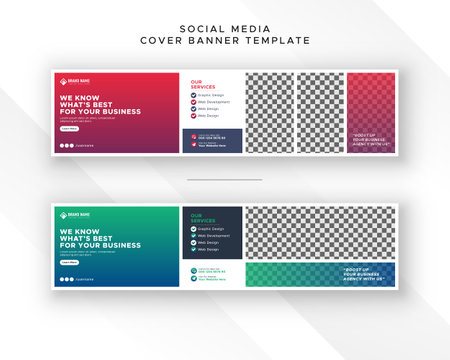 Modern business display exhibition advertisement showcase social media coverのイラスト素材