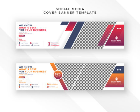 Modern business display exhibition advertisement showcase social media coverのイラスト素材
