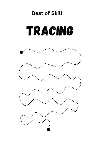 Vector illustration. Black and white contour lines with dots. Isolated on white background.の素材