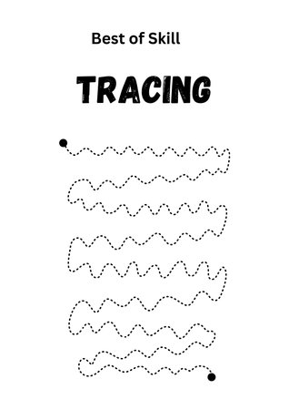 Black and white vector set of hand-drawn wavy lines.の素材