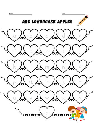 Game for children. Find the right shadow of the heart. Black and white vector illustrationの素材