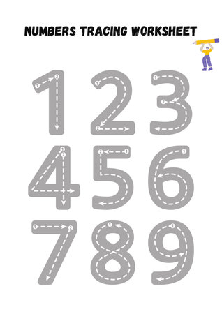 Counting game for children. Count the numbers and write the result.の素材