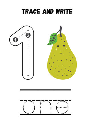 Trace and color. Coloring book for children. Vector illustration.の素材