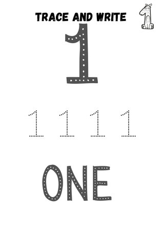 Trace and write. Worksheet for kids. Vector illustration.の素材