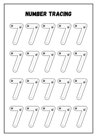 Numbers game for children. Count how many objects in each row.の素材