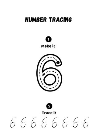 Numerical symbol, vector illustration. Numerical digit 6.の素材