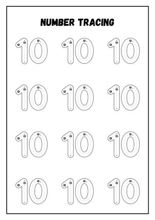 Counting game for children. Count how many numbers and write the result.の素材