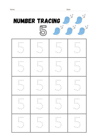 Number counting game for children. Math worksheet. Vector illustration.の素材