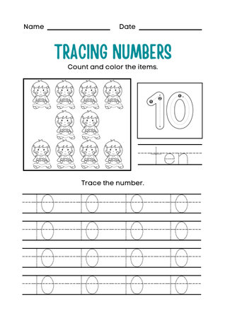 Tracing lines worksheet for kids. Writing practice for preschoolers.の素材