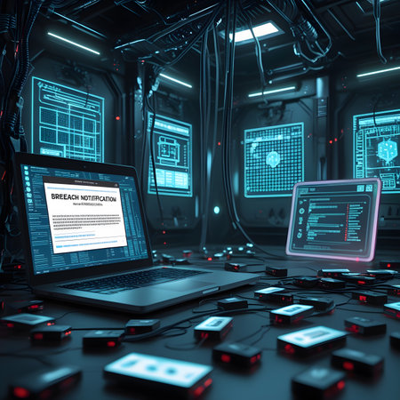 3D rendering of a server room with a lot of computer equipmentの素材