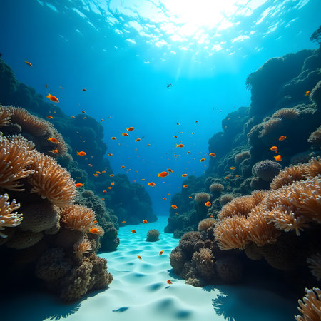 Coral reef and fish in the Red Sea. Egypt, Africaの素材