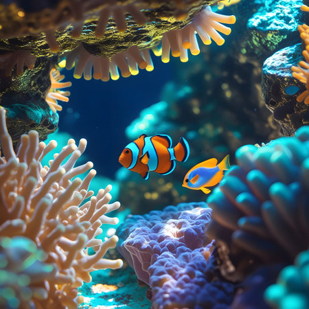 Clownfish and corals in the Red Sea. Egypt.の素材