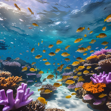Coral reef and fish in the Red Sea. Seascape.の素材