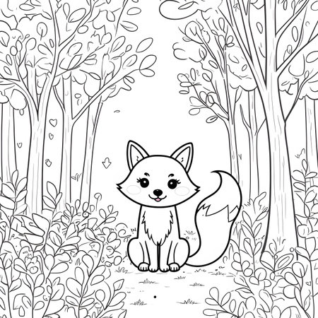 Fox cartoon design, Animal cute zoo life nature and fauna theme Vector illustrationの素材