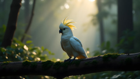 Yellow-crested Cockatoo (Cacatua galerita)の素材