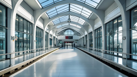 Interior of the modern airport terminal. Interior of the airport terminal.の素材