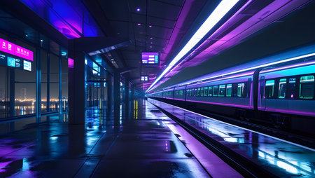 Train in the metro station of shanghai lujiazuiの素材