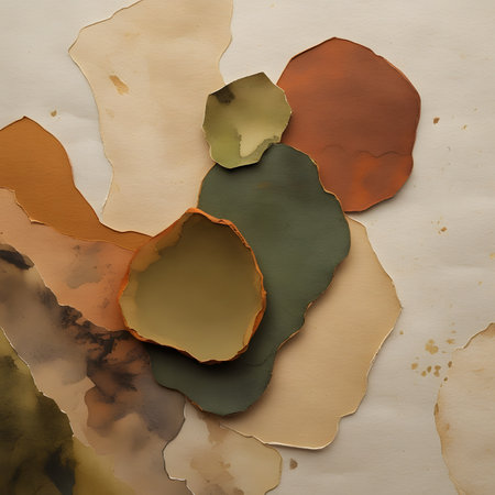 Old paper with brown and beige stains. Abstract background for design.の素材
