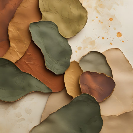 abstract background with brown, beige, yellow and brown spotsの素材