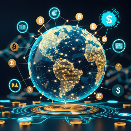 Global network connection and internet of things (IoT) concept.の素材