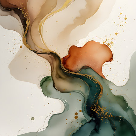 Alcohol ink texture. Fluid art. Abstract vector background.の素材