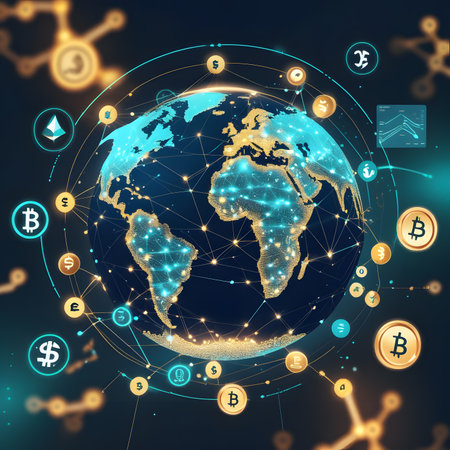 Global network connection concept. 3d illustration. Global business concept.の素材