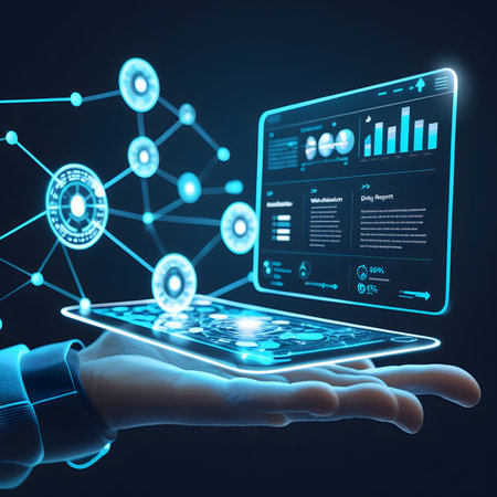 businessman hand working with new modern computer show social network structure as conceptの素材