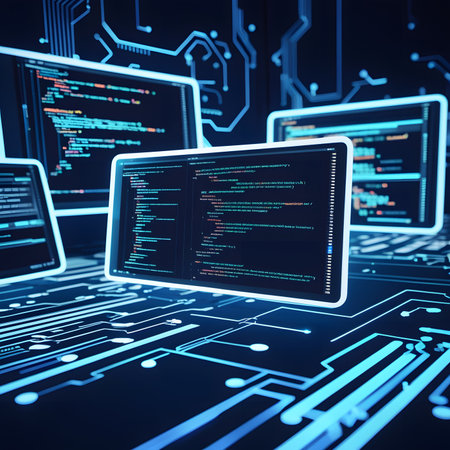 Programming code abstract background. Programming and coding concept. 3D Renderingの素材