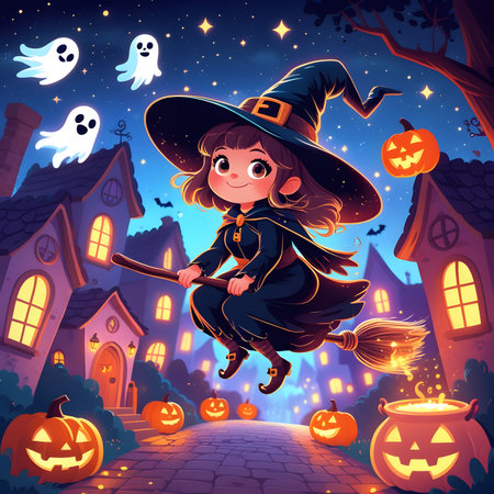 Halloween holiday concept with black jug on dark background with full moonの素材