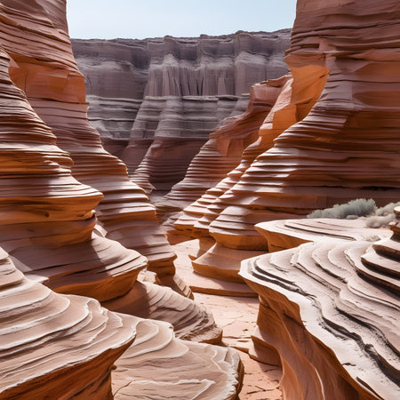 The Wave Formations in Valley of Fire State Park, Nevada, USAの素材