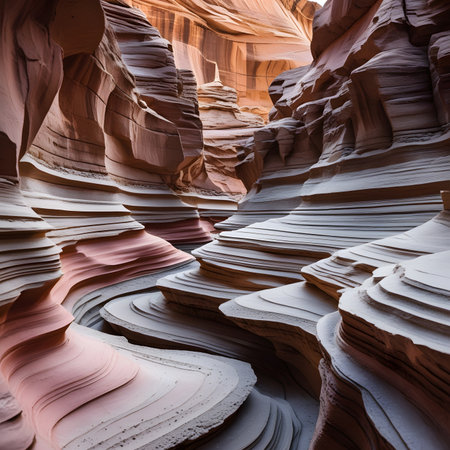 Antelope Canyon is a slot canyon located on Navajo land near Page, Arizona, United States. It is one of the most photographed slot canyon in the world.の素材