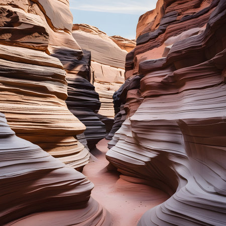 The Antelope Canyon is a slot canyon located on Navajo land near Page, Arizona, United States. It is one of the most photographed slot canyon in the world.の素材