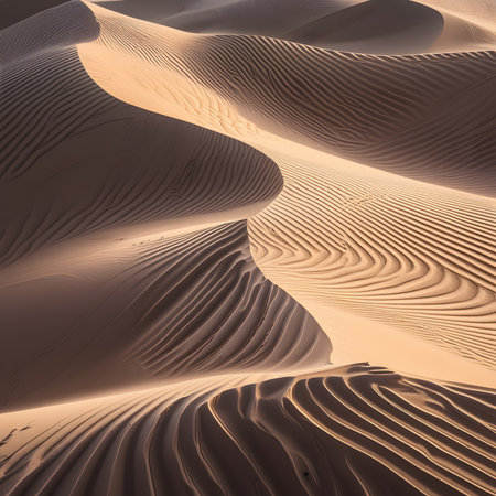 the empty quarter  and outdoor  sand  dune in oman old desert rub al khaliの素材