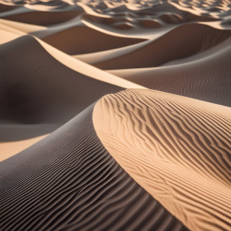 the empty quarter  and outdoor  sand  dune in oman old desert rub al khaliの素材