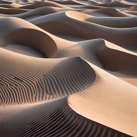The texture of sand dunes in the desert. 3d renderingの素材