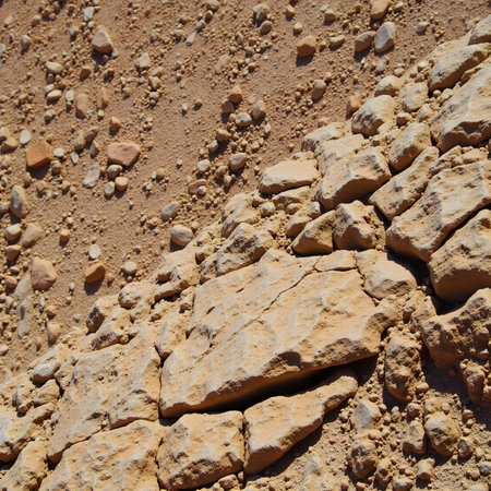 Texture of sandstone in the desert, close-up of photoの素材