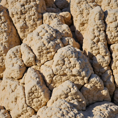 Patterns and textures of sandstone in Mono Lake, California.の素材