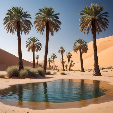 Oasis in the middle of the Namib Desert, Namibiaの素材