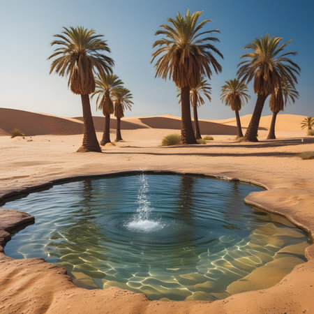 Oasis in the Sahara desert, Merzouga, Moroccoの素材