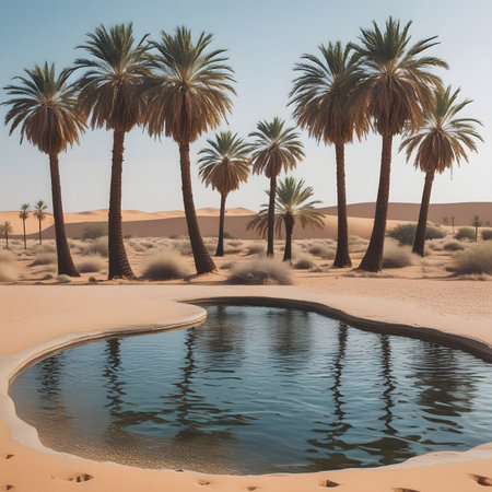 Oasis in the Sahara desert, Merzouga, Moroccoの素材