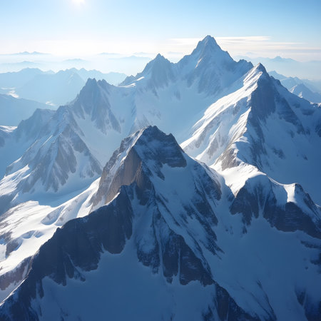 Mountains in Himalayas, Nepal. View from above.の素材