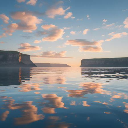 Fantastic sunset on the cliffs of Etretat, Normandy, Franceの素材