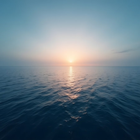 Beautiful sunset over the sea. Nature composition. Soft focus.の素材