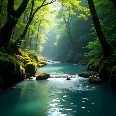 Oirase Gorge, Aomori Prefecture, Japan.の素材