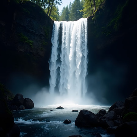 Victoria Falls, Vancouver, British Columbia, Canada. Long exposure.の素材