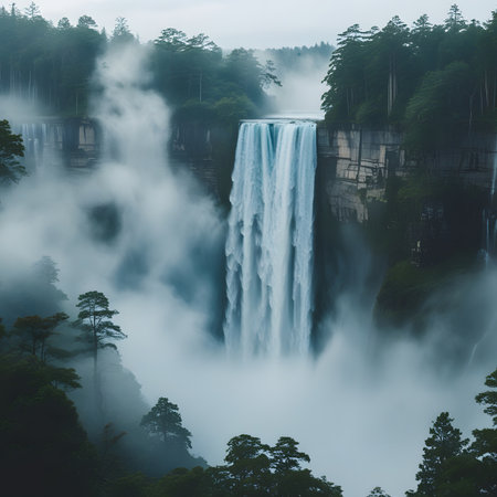 Waterfall in south korea Daegwallyeong\\"\"\""の素材