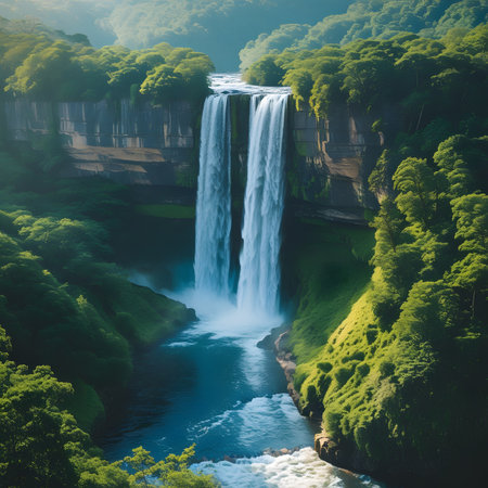 Beautiful waterfall in South Korea,Cheongsando\\"\"\""の素材