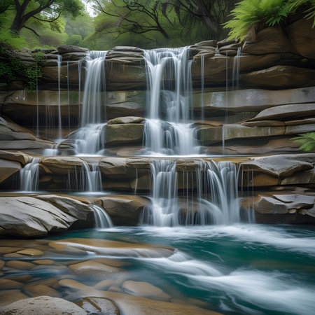 Beautiful waterfall in the forest,Thailand,Natural background.の素材